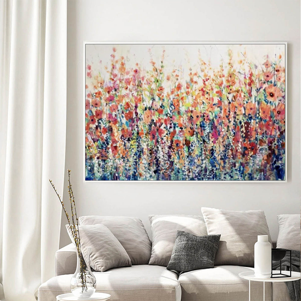 Oceans Flourish Of Spring – White Frame Canvas