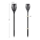 96 LED Bulbs Torch Solar Garden Outdoor Flame Dancing Flickering Light Auto Lamp