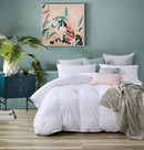 Cotton Quilt Cover Set - White - King