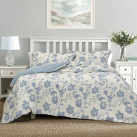 Algodon Abigail Multi Lightly Quilted Cotton Jacquard Quilt Cover Set King