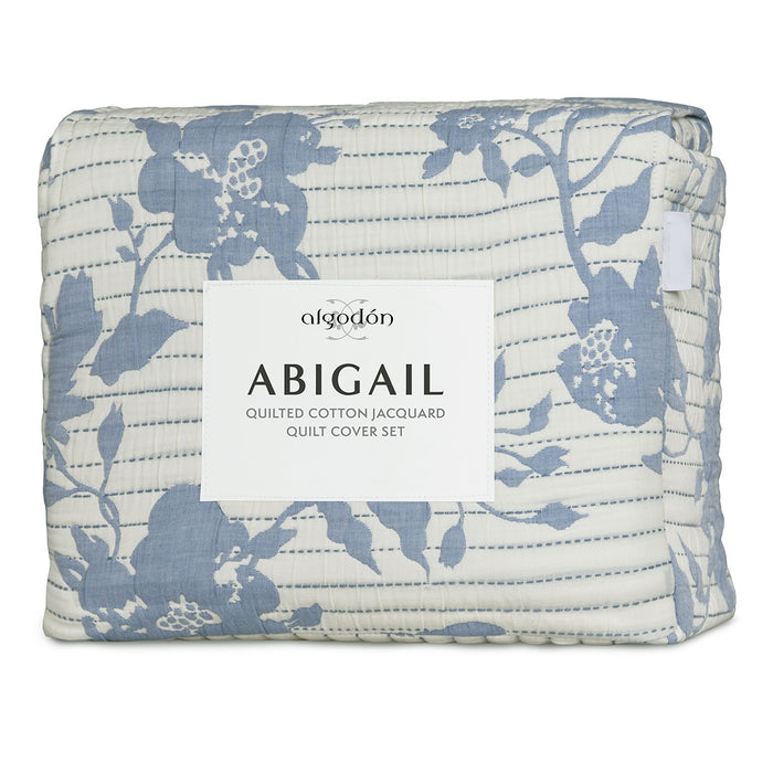Algodon Abigail Multi Lightly Quilted Cotton Jacquard Quilt Cover Set King