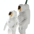 Salute Astronaut Ceramic Vase - Tabletop Decor with Dried Flowers - White