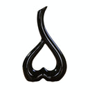 Creative Heart-shaped Ceramic Flower Vase for Home Office or Wedding Decor - Yellow