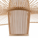 Elysian Breeze Double Natural Hand-Woven Bamboo Double Wide Pendant Lamp Light