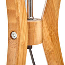 Bamboo Tripod Table Lamp Desk Modern Rustic Geo Light w Linen Shade