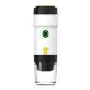 White 3-in-1 Portable Electric Espresso Maker - Rechargeable Travel Coffee Machine for Capsules & Ground Coffee