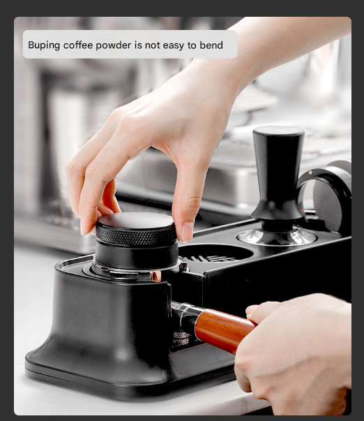 Black Espresso Coffee Tamping Station - Barista Tool Organizer for 51/53/58mm Portafilter, Tamper & Distributor