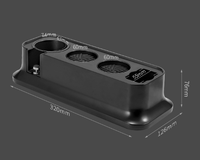 Black Espresso Coffee Tamping Station - Barista Tool Organizer for 51/53/58mm Portafilter, Tamper & Distributor