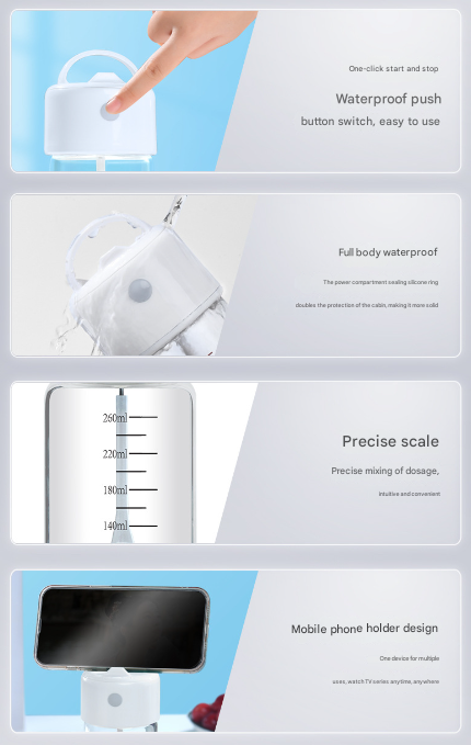 White Portable Electric Self-Stirring Mug