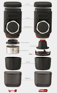Portable Hand-Press Espresso Maker - Compact Capsule & Powder Coffee Machine