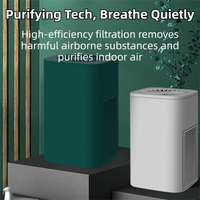 Compact Desktop Air Purifier Dual Carbon Filter – White