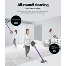 Devanti Stick Vacuum Cleaner Bagless Cordless 120W Purple